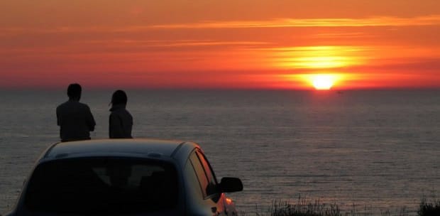 Driving a car in Mallorca