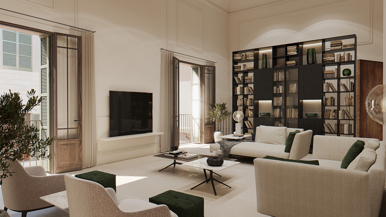 17th century duplex apartment for sale in Palma